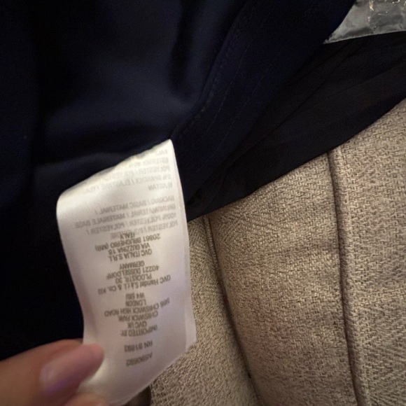 Navy Blue Susan Graver Reg LK Fusion Pull-On Crop Pants Navy Sz L - Picture 7 of 10